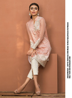 salmon-pink-chiffon-shirt-zainab-chottani-pret-eid-collection-2015