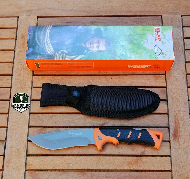 Cutit Bear Grylls Survival Guide Knife ghid de supravietuire full tang 