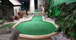 Emily Gottfried playing at Paradise Island Adventure Golf in Manchester