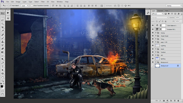 43 Tutorial Photoshop Dramatic Manipulation WAR part 2