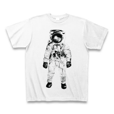 アポロ宇宙飛行士のイラストTシャツ