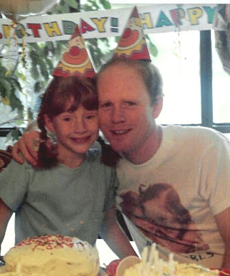 Bryce Dallas Howard birthday photo with her father at childhood age