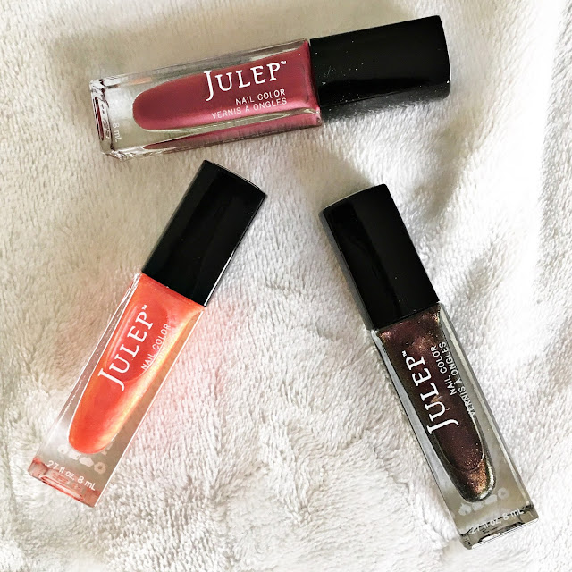 julep nail polish in charissa, virginia, and juliana