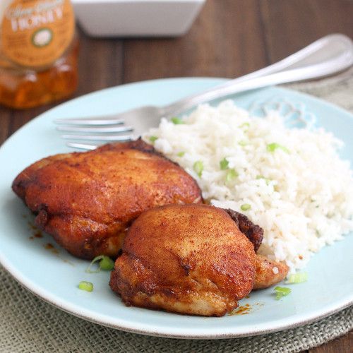 Spicy Honey Brushed Chicken Thighs Recipe