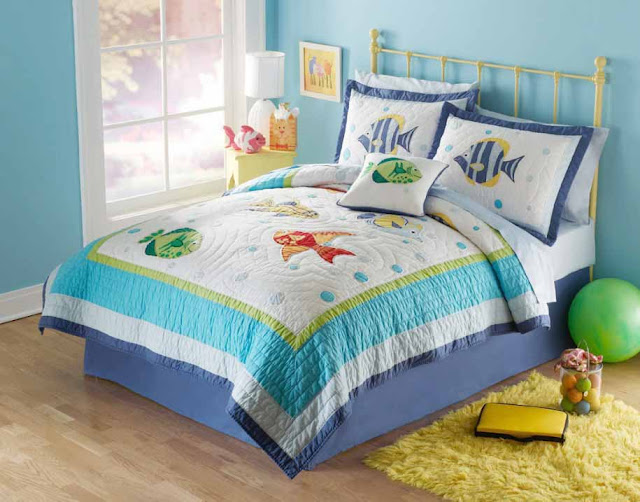 Kamar Tidur Anak Perempuan Minimalis Warna Biru