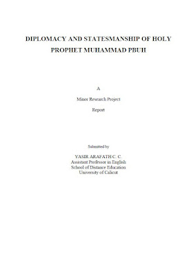 Diplomacy And Statesmanship Of Holy Prophet PBUH Notes