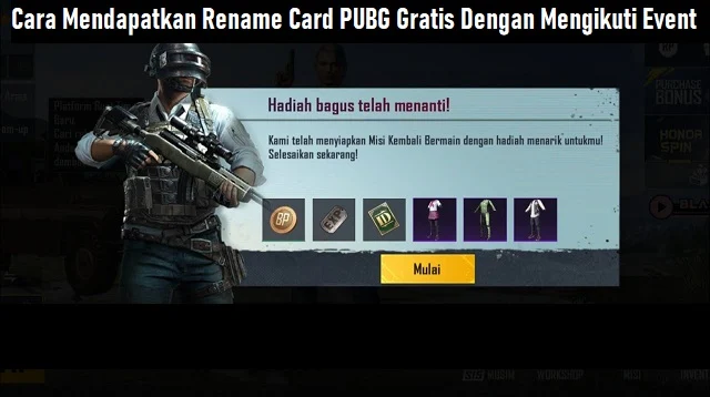 Cara Mendapatkan Rename Card PUBG Gratis