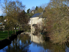 Water mill, Abilly.  Indre et Loire, France. Photographed by Susan Walter. Tour the Loire Valley with a classic car and a private guide.