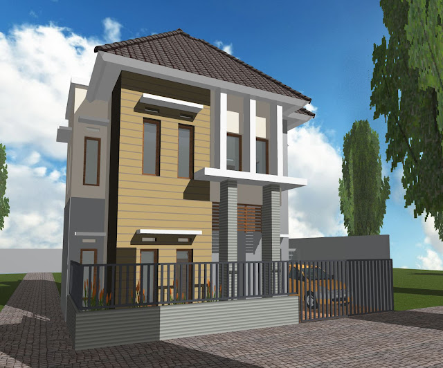 desain rumah minimalis 2 lantai lahan terbatas