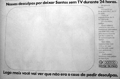 Reprodução - jornal Cidade de Santos - Julho de 1973