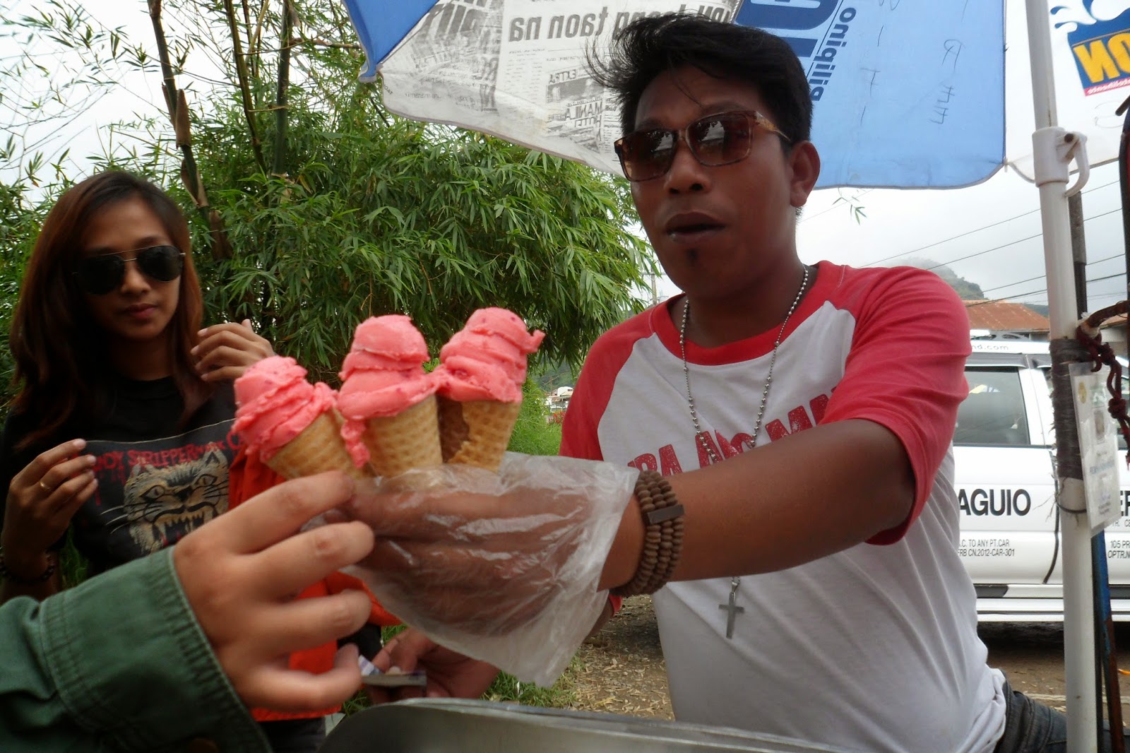 strawberry ice cream at Baguio