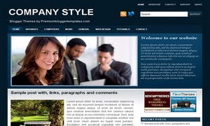 Company Style Blue Blogger Template