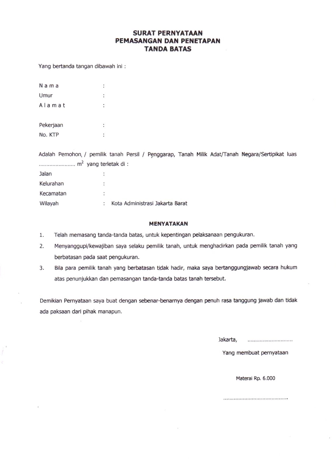 Contoh Surat Sppt Tanah  Kotasurat.com