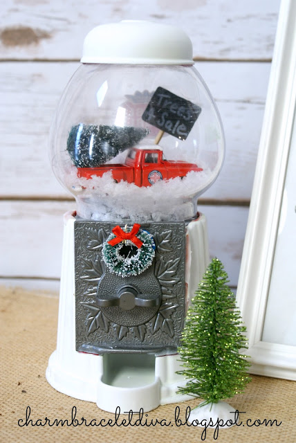 Bubble Gum Machine Waterless Snow Globe Tutorial