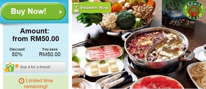 Tain Siang Hei Wei Steamboat Cash Voucher offer, Groupon Malaysia, Discount, KL