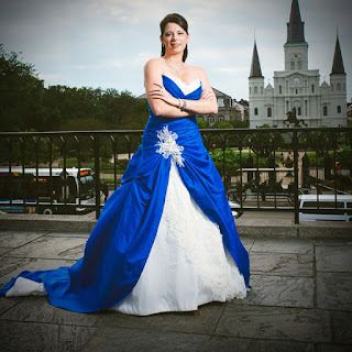 Gothic Royal Blue Wedding Dresses With White And Lace