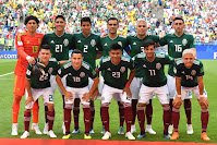 SELECCIÓN DE MÉXICO - Temporada 2017-18 - Guillermo Ochoa, Edson Álvarez, Hugo Ayala, Rafa Márquez, Carlos Salcedo y Héctor Herrera; Hirving Lozano, Andrés Guardado, Jesús Gallardo, Carlos Vela y Javier Chicharito Hernández. SELECCIÓN DE BRASIL 2 (Neymar, Firmino) SELECCIÓN DE MÉXICO 0. 02/07/2018. XXI Copa Mundial de la FIFA Rusia 2018, octavos de final. Samara, Rusia, Samara Arena.