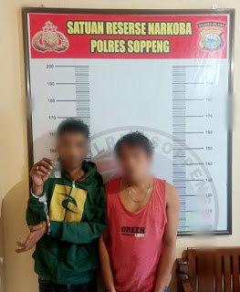  2 Orang Terduga Terlibat Pengguna Narkotika Jenis Sabu di Ringkus Resnarkoba Polres Soppeng