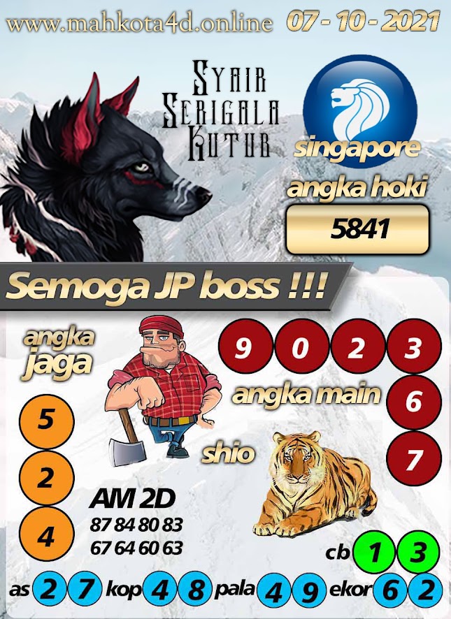 Syair Prediksi Jitu Singapore Pools - Togel SGP Kamis, 07 - Oktober - 2021