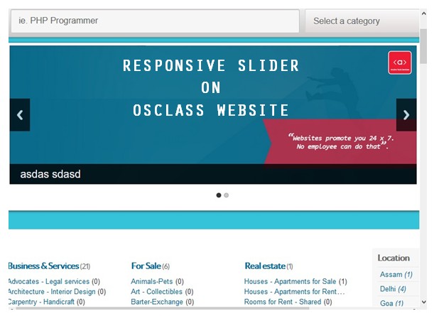 How to add a responsive slider on OSCLASS website