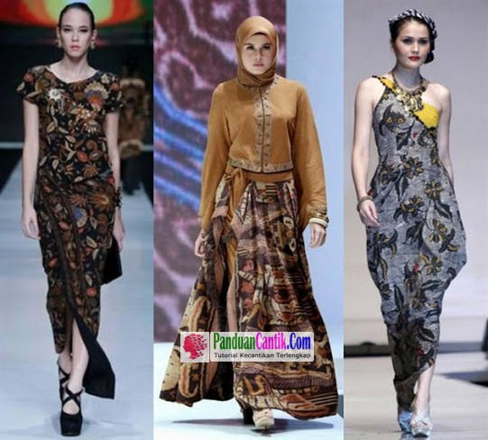 Dress Batik  Elegan Kombinasi  Brokat  Gamis Brokat 