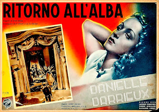 RITORNO ALL'ALBA. Cartelera. Italia. Arte: Sergio Gargiulo. CONDESA POR UNA NOCHE. Retour à l’aube. 1938. Francia. Dirección: Henri Decoin. Reparto: Danielle Darrieux, Pierre Dux, Jacques Dumesnil, Pierre Mingand, Raymond Cordy, Samson Fainsilber, Marcel Delaître, Thérèse Dorny, Louis Florencie, Léonce Corne, André Numès Fils, Jacques Henley, Robert Ozanne, Yvonne Yma, Amy Collin, Marcelle Barry.