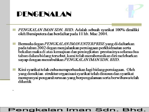 contoh profile syarikat sdn bhd - Galeri Cenderamata: Profil Syarikat
