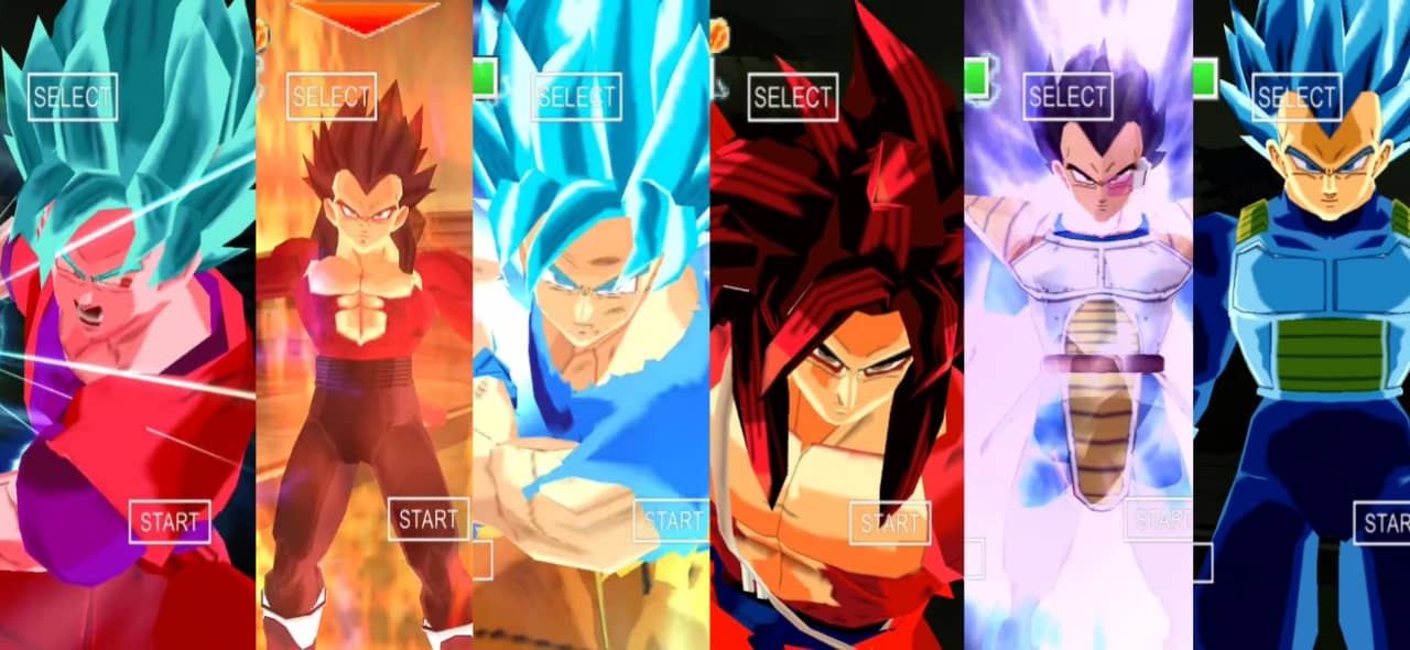 Goku and Vegeta all Sagas in DBZ TTT Mod