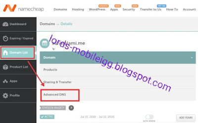 Setting domain Namechape