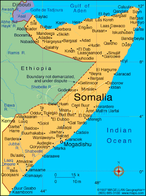 Mapas Geográficos da Somália