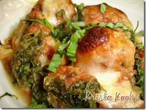 Krista Kooks Gluten Free Meatball and Spinach No-Sagna