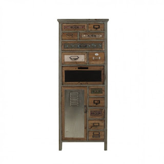 Mueble Cajones Madera Metal Cavan