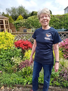 Linda modelling the new Butterfly Park T-shirt