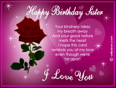 Happy Birthday Sister Cards In Different Styles - Web Enikz