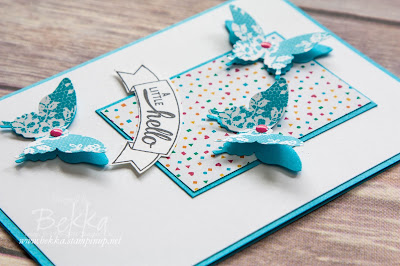 A Little Butterfly Hello Card Made Using Stampin' Up! UK Supplies.  Buy Stampin' Up! UK products here