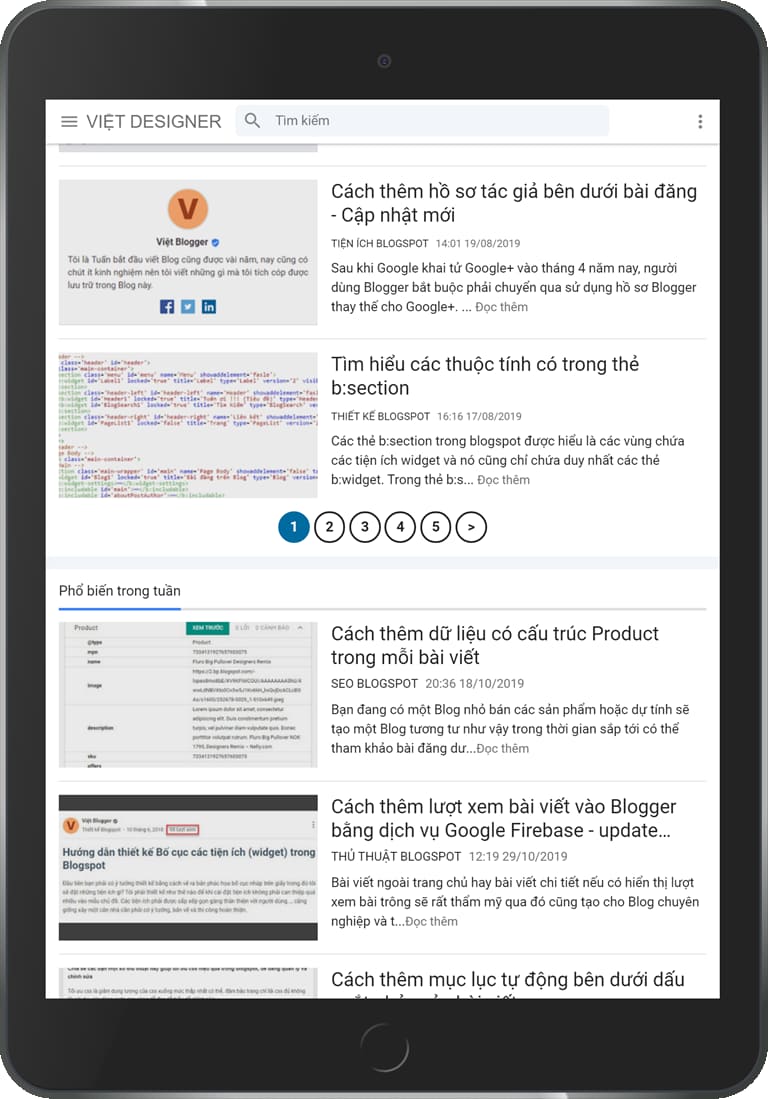 Sử dụng ajax get url tạo phân trang số thứ tự Blogspot
