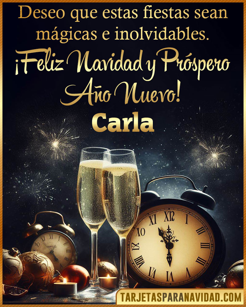 Feliz Navidad y Próspero Año Nuevo Carla