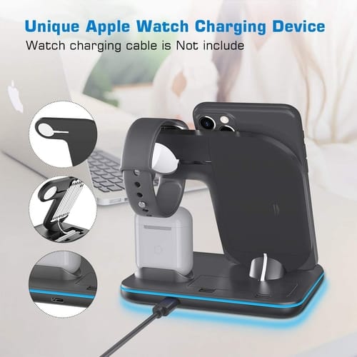 TPLISAK Airpods iPhone Watch 3 in 1 Charging Station