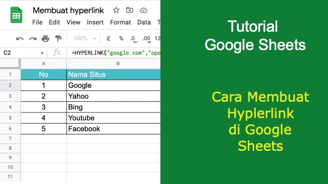 Cara Membuat Hyperlink di Google Sheet