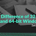 What are advantages are disadvantages of 32-bit and 64-bit Windows