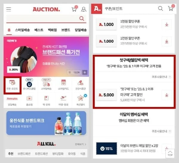 옥션-웰컴백