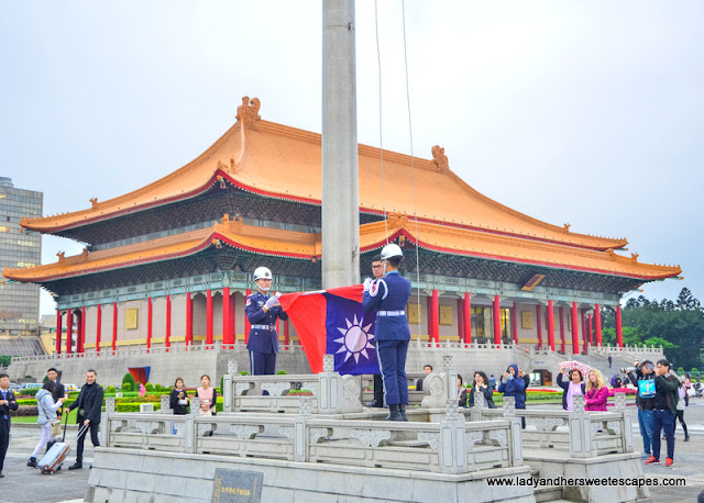 Flag Lowering Ceremony in Taipei, Taiwan