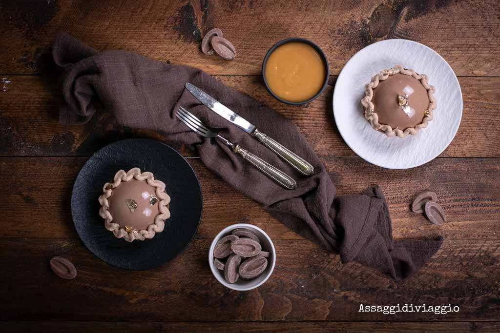Crostatina al cioccolato e caramello di Antonio Bachour
