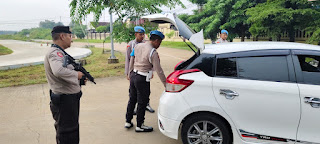 Sispam Mako, Sipropam dan Satsamapta Polres Serang Lakukan Pemeriksaan di Gerbang Mako 