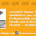 Université Hassan II : candidature aux Licences Professionnelles pour l'année 2015/2016 FSJESM – FSJESAS 