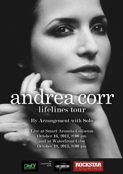 The lead singer of the popular Irish band The Corrs Andrea Corr will be 