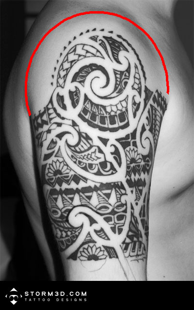 Last year I created a half sleeve tattoo in polynesian style for a Dutch