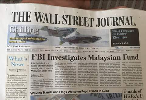 FBI Teruja Nak Siasat Dana Yang Diperoleh Malaysia