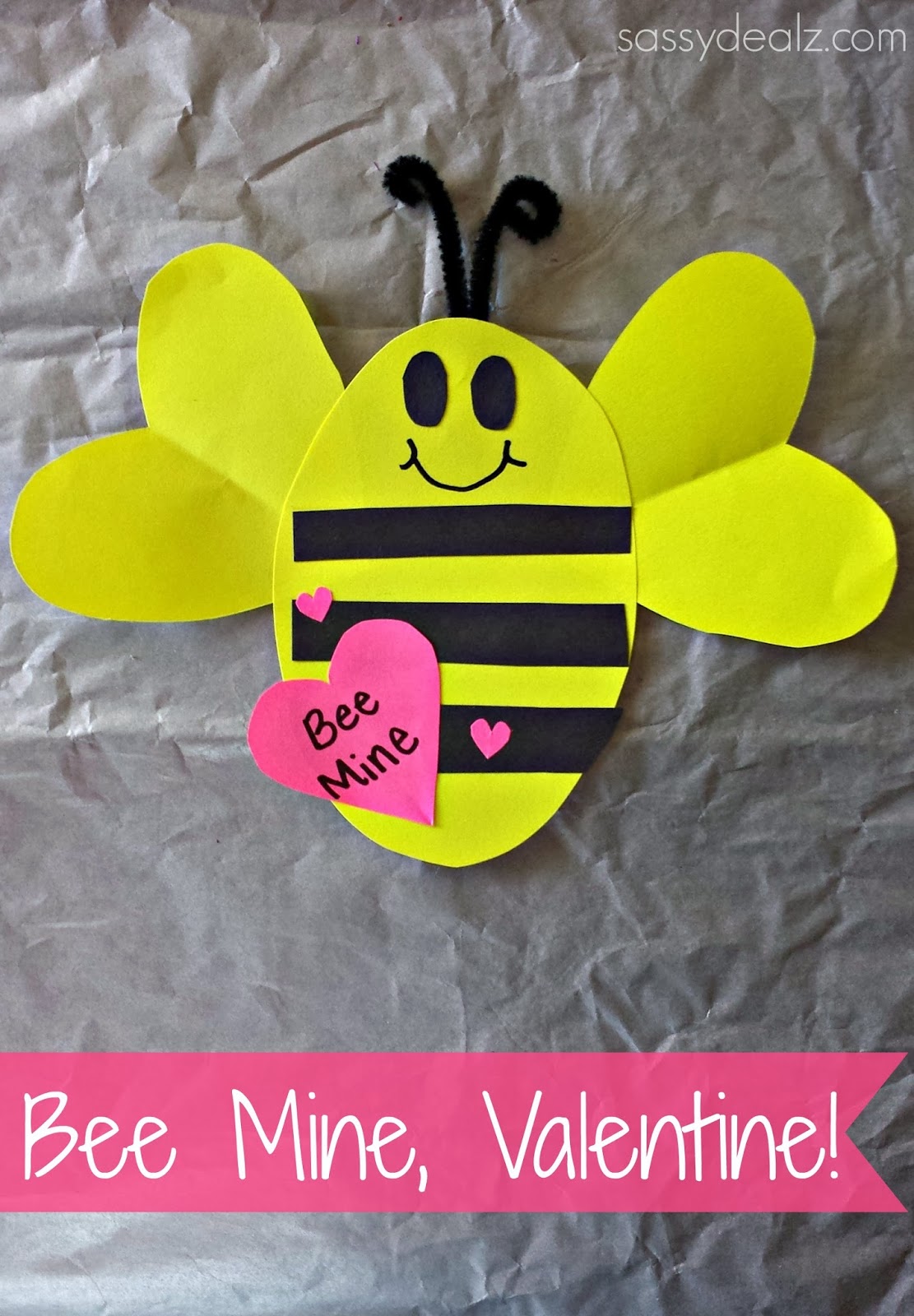 "Bee Mine" Valentine's Day Craft For Kids - Crafty Morning