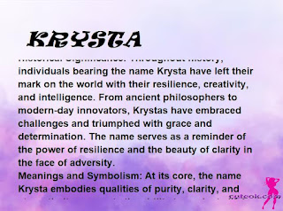 ▷ meaning of the name KRYSTA